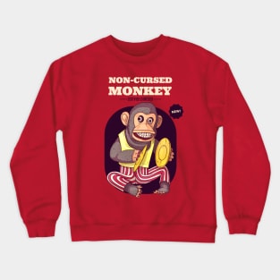 Creepy Vintage "Non-Cursed Monkey" Antique Toy Crewneck Sweatshirt